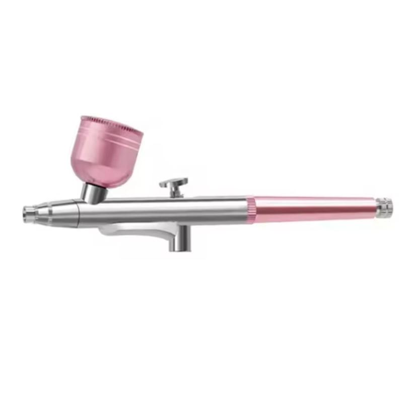 

Portable single nozzle spray gun 0.3mm nozzle spray gun Cake nail car paint beauty inkjet model рожевий