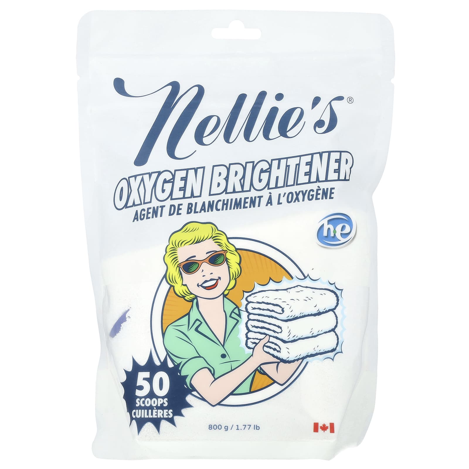 

Nellie S, Кислородный отбеливатель, 50 мерных ложек, 800 г (1,77 фунта)