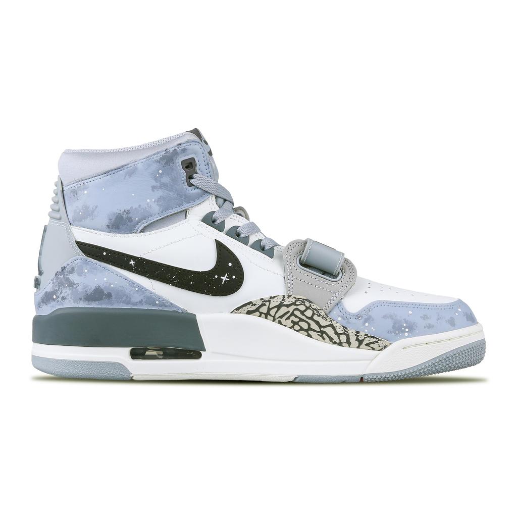 Jordan Legacy 312 High top Vintage Basketball Shoes Men's Tranquil Gray AV3922-002(Team28-)