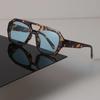 Designer Square Sunglasses Women Men Vintage Leopard Sun Glasses Fashion Personality Eyewear Mirror Lens Sexy Brand