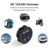 DC 12V 24V Car Voltmeter with LED Digital Display Waterproof Voltage Gauge Meter for Car Boat Marine Truck ATV UTV