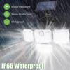 333LED Solar Lichter Außen Motion Sensor Menschlichen Induktion Einstellbare Kopf IP65 Wasserdichte Wand Lampe