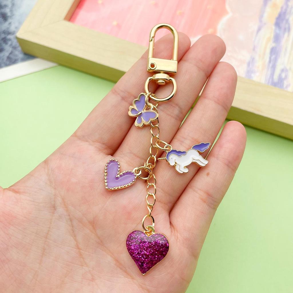 Smiley Cherry & Clover Keychain Pendant for Backpack & Earphone Case