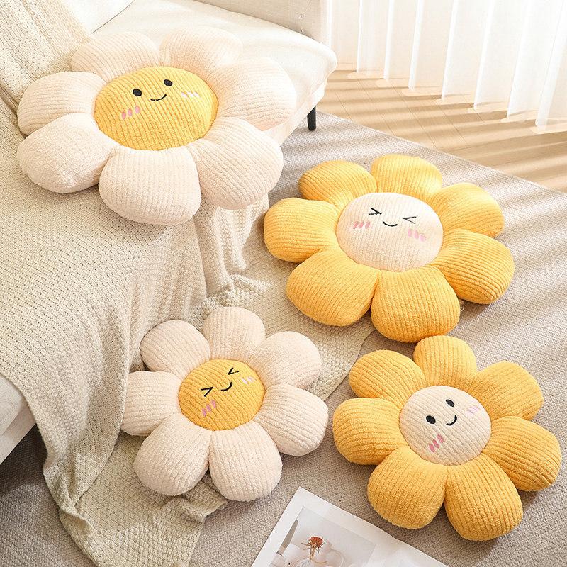Flower Throw Pillow Sofa Living Room Pillow Sun Flower Cushion Bedside Girls Backrest Cushion Bedroom Petal Throw Pillow Light Luxury