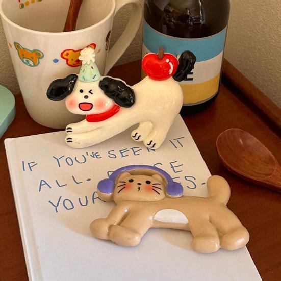 Cartoon Dog Resin Refrigerator Magnet DIY Cat 3D Kitten Puppy Magnetic