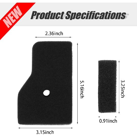 17211-Z07-000 Air Filter Element 17218-Z07-000 Outer Filter Kit Replacement For Honda EU2000 EU2000I EB2000 EB2000I EB2000IT1 EU2000IT1 EU2000IK1
