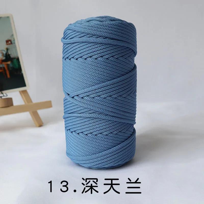 300g/4mm Polyester Nylon Mischgarn Große Rolle Runder Hohlfaden DIY Handgewebtes Wandteppich Dekorationsgarn Häkelstrang