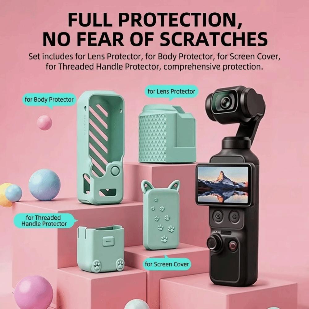 Silicone Material Lens Protector Anti-scratch Silicone Sleeve for DJI Osmo Pocket 4 Pocket Camera