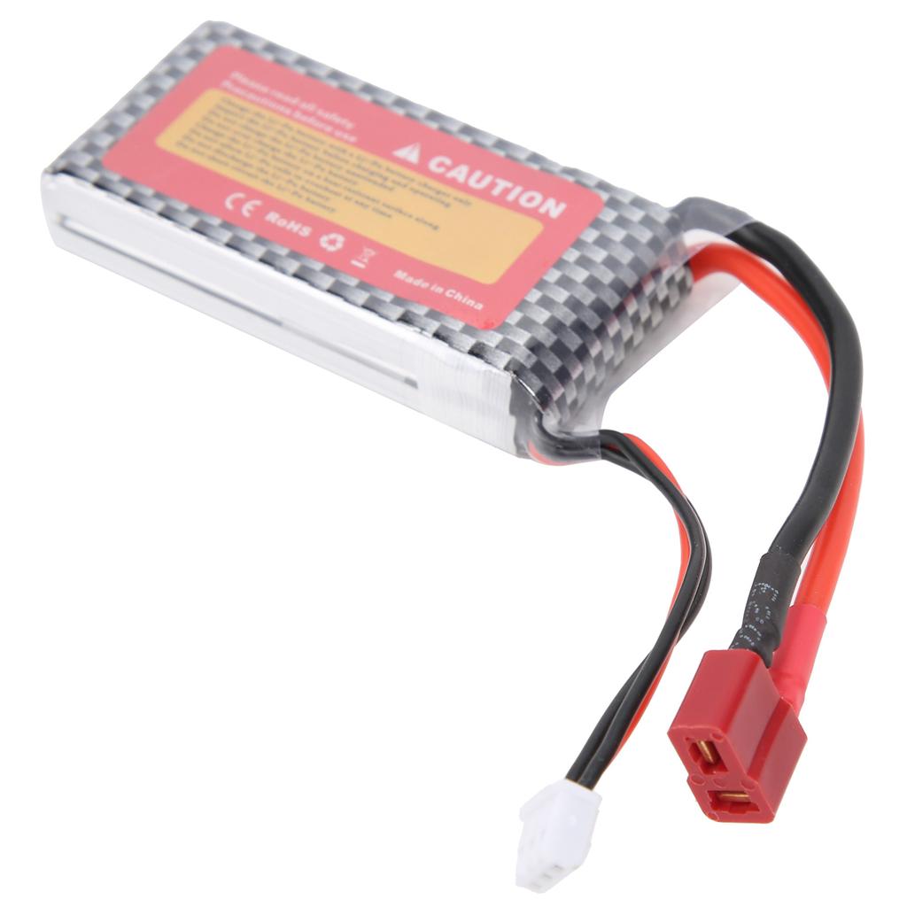 7.4V 1300mAh 30C Lipo Battery with T Plug Rechargeable Lithium Battery for Remote Control Car Boat Airplane