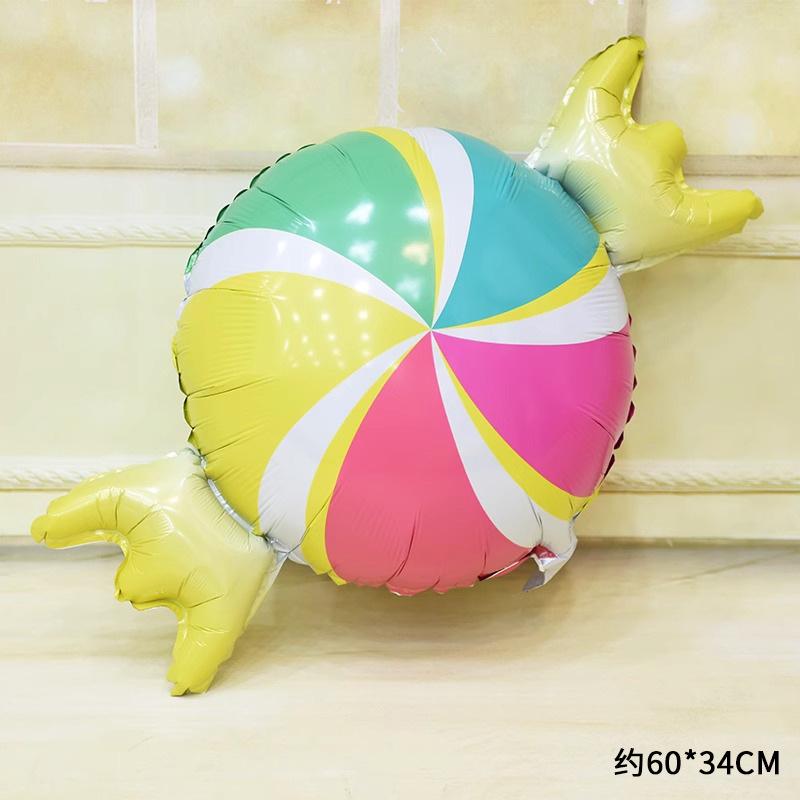 

Cake Aluminum Film Balloon Wedding Ceremony Ornaments Birthday Party Scene Gift Box Aluminum Foil Photo Props colorful candy