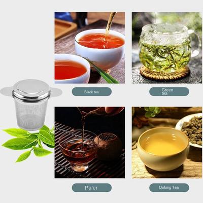 Infuser Praktisch Fijnmazig Deksel Roestvrij Staal Filters Blad Specerijenfilter Thee Zeef Infuser