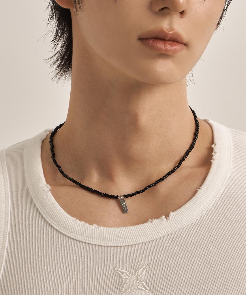 Lanarchive [1013] Black Mini Bead Necklace
