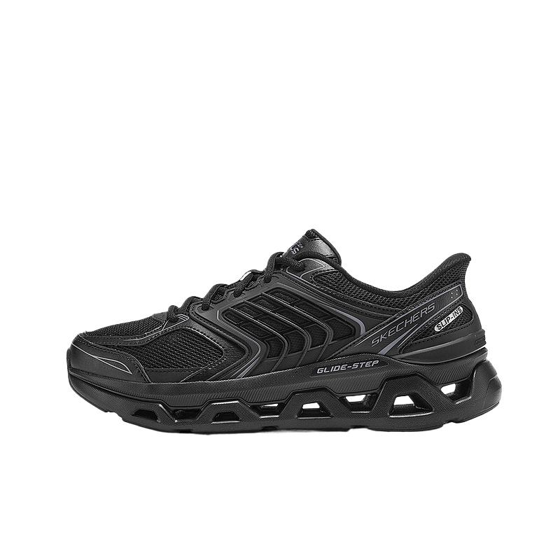 Skechers SPORT MENS Men Black Low Top Training Shoes PU Mesh Stylish Classic Simple Wear Resistant 232924-BBK 39.5