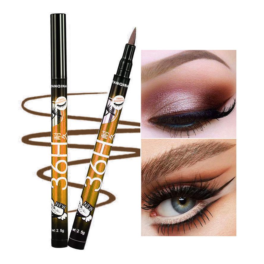 

YANQINA 36H Eyeliner Pencil Waterproof Pen Purple/Blue/Brown/Black Precision Long-Lasting Liquid Eye Liner Smooth Makeup коричневый