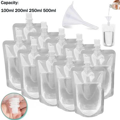 100ml-500ml Seyahat İçecek Emzik Torbalar Şeffaf plastik poşetler Mühürlü Suyu Depolama İçecek Buz Soğuk İçecek Kılıfı Taşınabilir