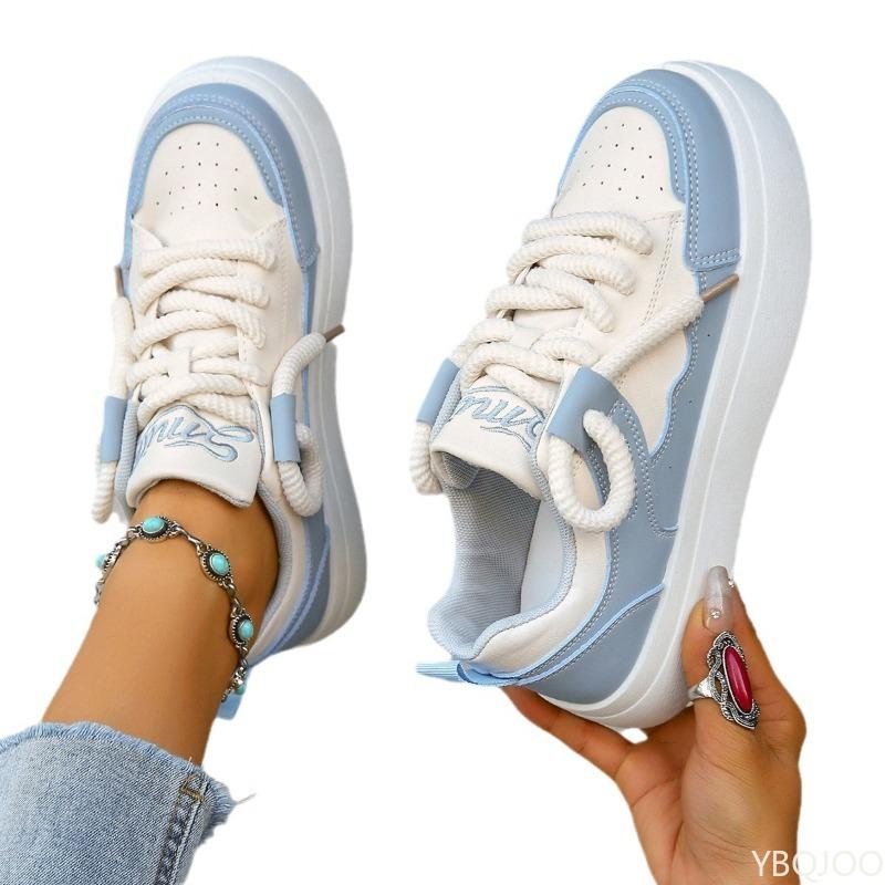 Small niche bread shoes women's autumn new casual white shoes thick soled low cut trendy simple comfortable board shoes