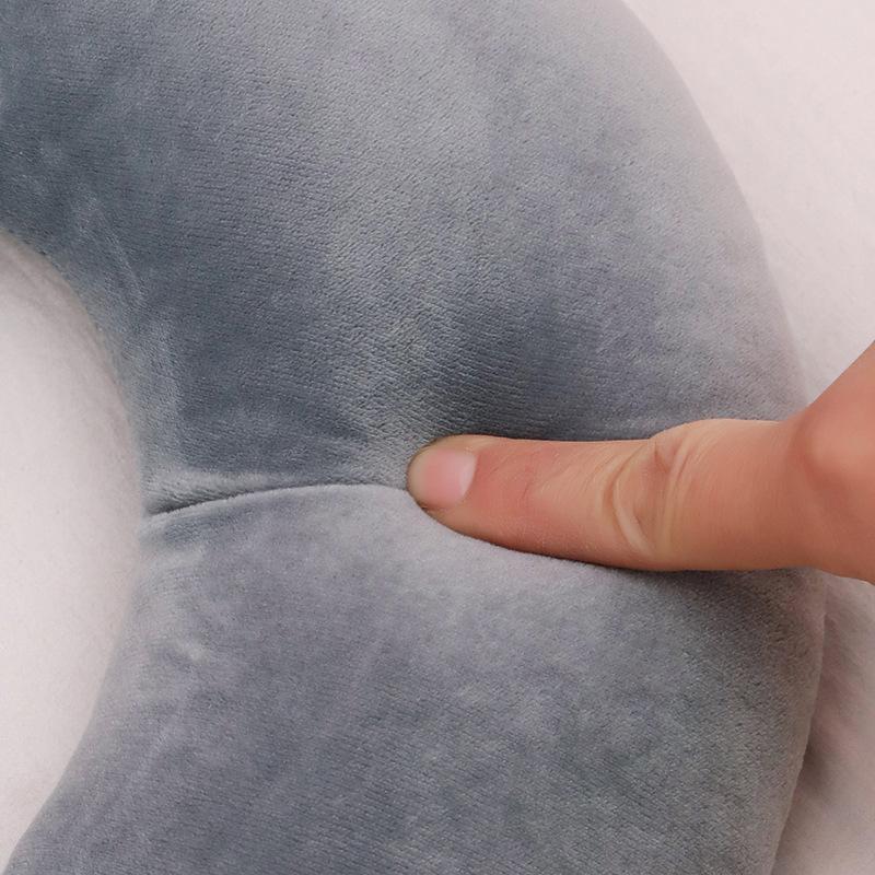 Simple Fashion Plush U-shaped Pillow Driving Travel Neck Pillow Nap Pillow Comfortable Relief Fatigue