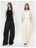 Louvre Spring Parisian Old Money High-Waist Scimitar Trousers: Women's Loose, Crisp, Slim Fit Commuter Style