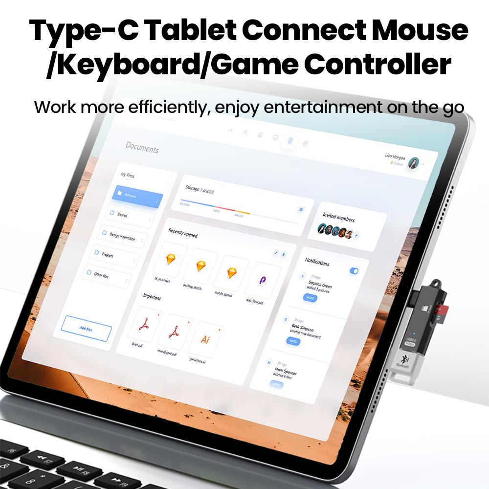 2 In 1 USB3.0 Type C Adapter To TF Card Reader OTG High-speed Transfer Smart Memory Card Reading Type C for Iphone 15 16 PC