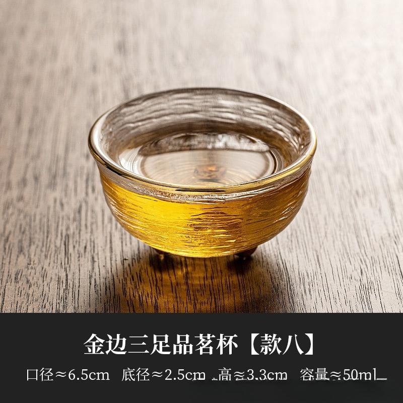 Japanese Style Glass Small Master Tea Cup Mini Heat Resistant Kung Fu Teacup Set Wine Glasses Supplies Teaware Accessories New