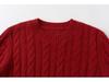 Women's 100% Pure Cashmere Round Neck Cable Knit Sweater