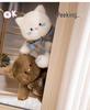 Adorable Bowknot Cat Plush Doll - Comforting Companion Toy for Girls