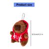 Sweet Plush Hoodies Capybara Keychain Pendant Lovely Hangings Decorations Keyring Charm for Purse Bag Backpack Handbag