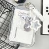 Soft Silicone Kpop Photocard Holder Spring Rope With Star Keychain Transparent Card Holder Sliding Cover Wallets & Holders