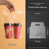 Einweg-Doppelbecher-Takeaway-Tasche mit hoher Transparenz