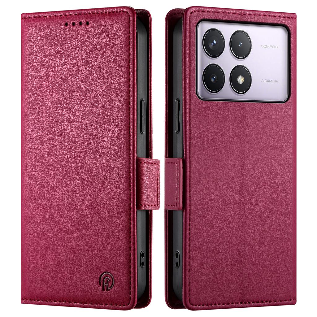 DF-010 For Xiaomi Poco F6 Pro 5G/Redmi K70 5G/K70 Pro 5G Wallet Case PU Leather Stand Phone Cover