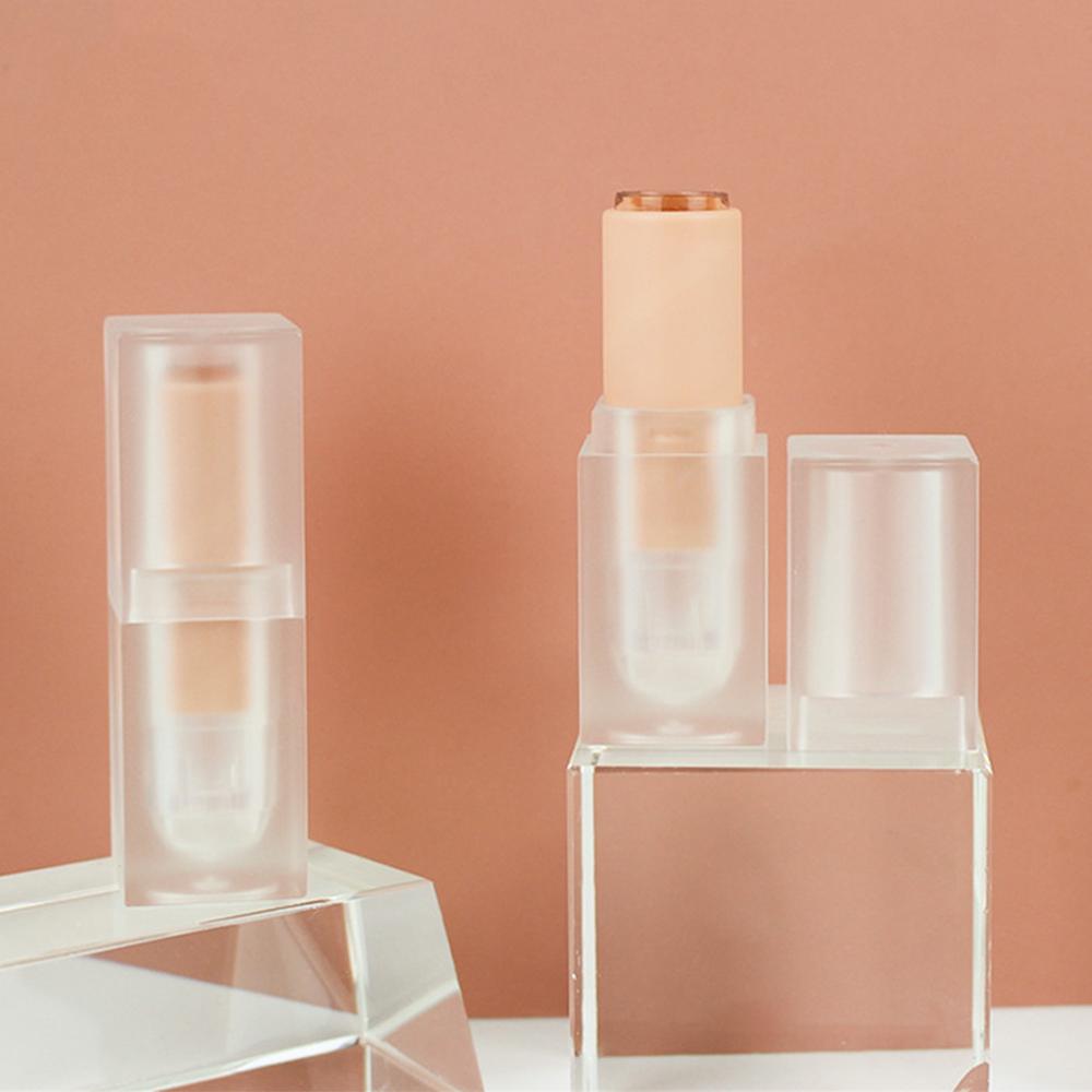 12.1mm INS Transparent Matte Crystal Acrylic Square Lipstick Tube Empty Lipstick Bottles Refillable Containers Lip Balm Tube