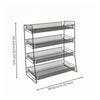 Countertop Storage Counter spaceSaving 4-Tier Display Rack Metal for Pantry