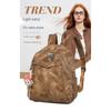Backpack Women PU Vintage Lightweight Large Capacity Multi Compartment Commuting Travel Daily