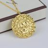Vintage Necklace Aztec Medallion Skull Pendant Accessories