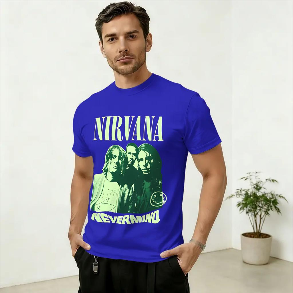 Casual Nirvanaed TShirts Unisex Round Collar Pure Cotton T Shirt Short Sleeve Tee Shirt Gift Idea Clothing