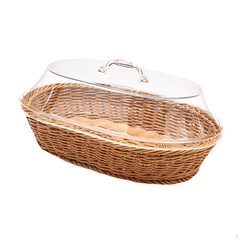 Servírovací koš Imitace ratanu proutěný chléb Ovocná výpust s víkem