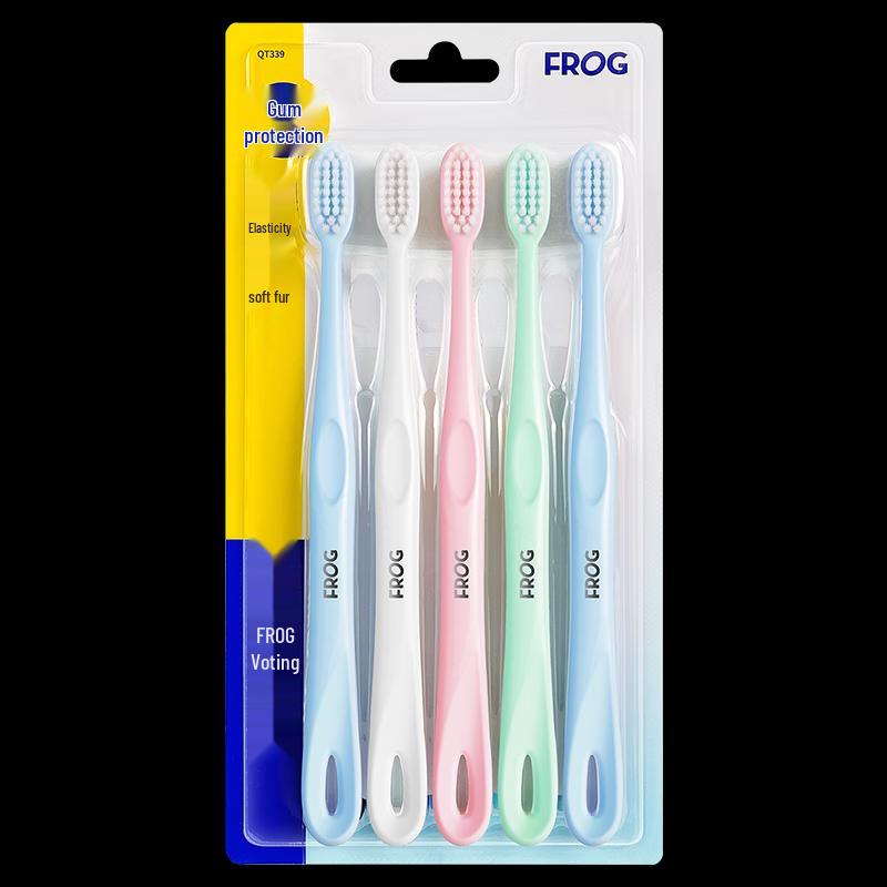 FROG Adult Gum Care Soft Bristle Toothbrush 5-Pack