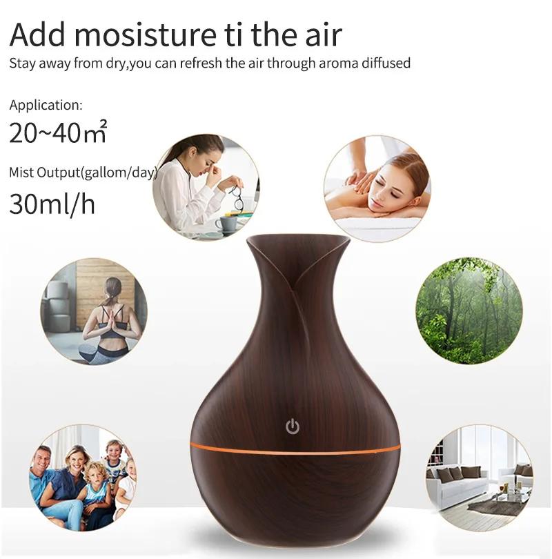 200ml Air Humidifier Essential Oil Diffuser USB Mist Maker Mini Humidificador with Colorful Light for  office car