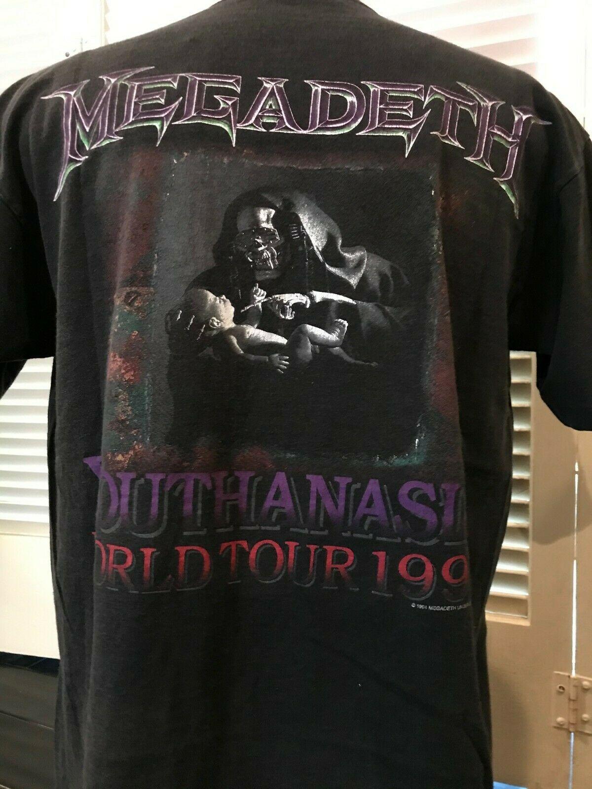 

Megadeth 1995 Youthanasia Tour Рубашка Размер XL Рок Металл