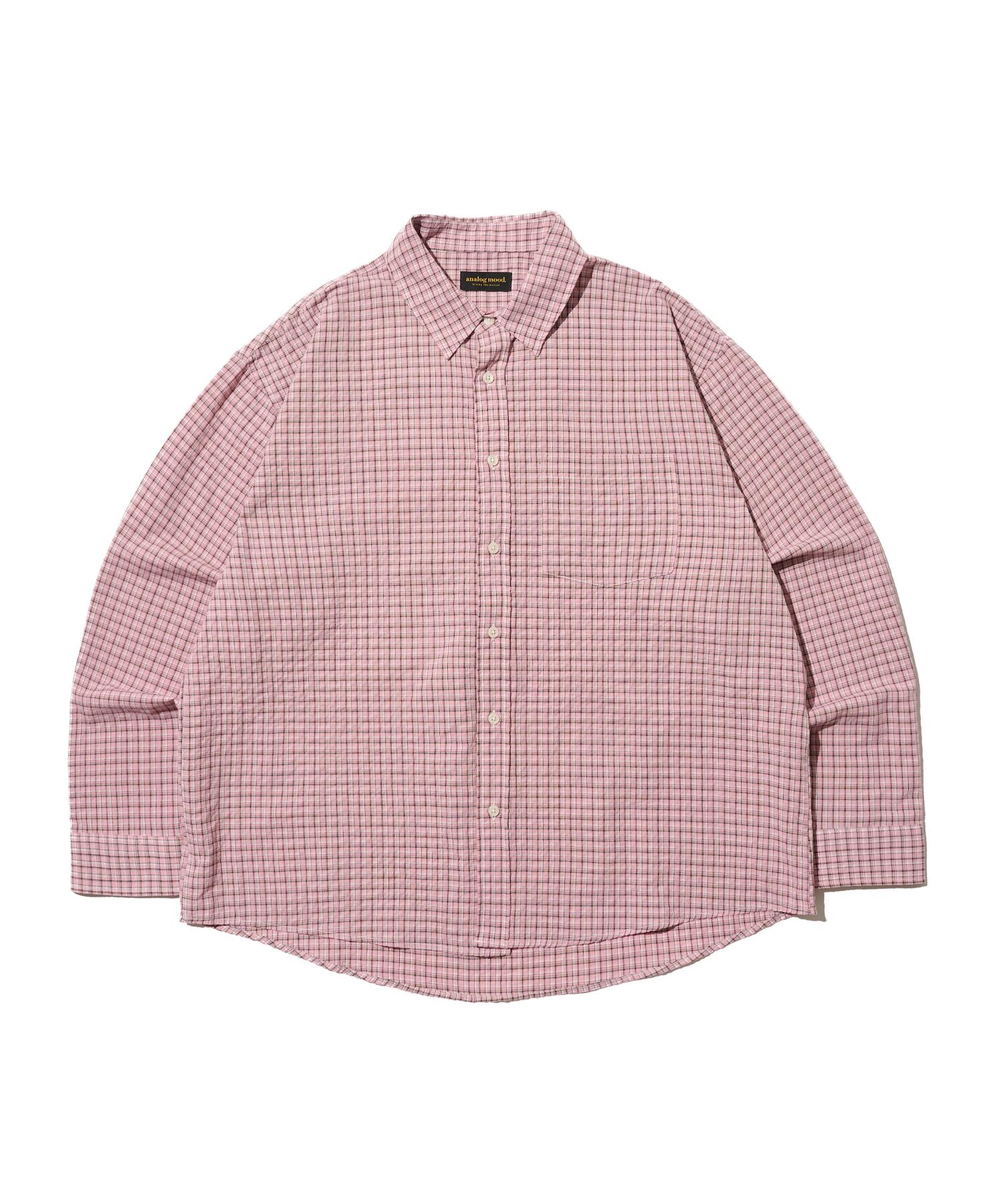 Analog Mood Plaid Cotton Check Shirt (Pink) Free