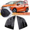 Gloss Black Rear Side Window Louver Shutter Cover For Honda Fit Jazz 2014-