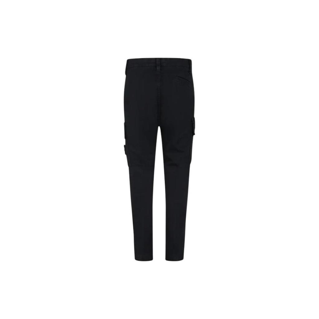 Stone Island Kids Solid Color Mid-Rise Zipper Fit Casual Pants Kids bottoms Blue 811630115-V0120