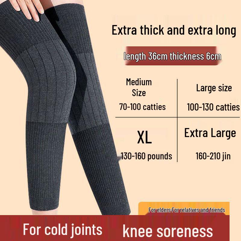 

Кашемировые удлиненные толстые наколенники для защиты от холода - Идеальны для зимней одежды женщин и мужчин среднего и пожилого возраста. M (Body weight 70-100 jin)