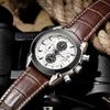 MEGIR Brand Fashion Sport Watch for Men 47MM Big Dial Clock Waterproof Casual Quartz Wristwatch Leather Strap Chronograph 2020
