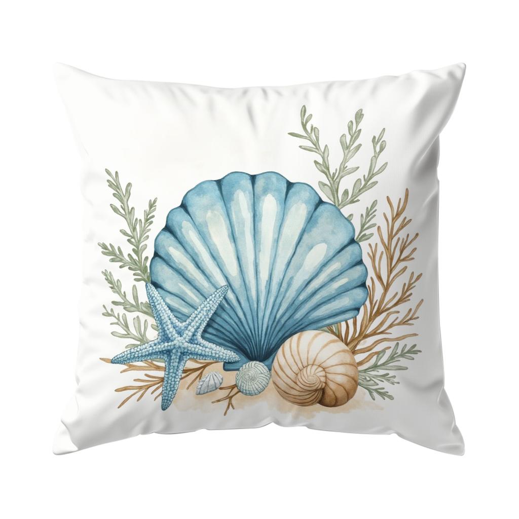 Blue Ocean Series Pillowcase Printed Polyester 40/45/50Cm Throw Pillowcover Decorative Sofa Cushion Pillowslip Home Decor