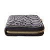 [Revetta] Crocodile Long Wallet, Gold Python Interior, Crocodile Leather, L-shaped, Men's, Genuine Leather, Round Zipper, Black, Matte Finish [081-5cr