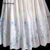 Spring Summer Women Maxi Long Skirt High Waist Delicate Floral Embroidery Classical Skirt Vintage Elegant Hollow Out Ladies' A-Line Skirt