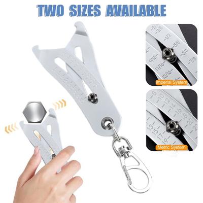 Portable Thread Size Checker Keychain Precision Thread Ruler Precise Nut And Bolt Thread