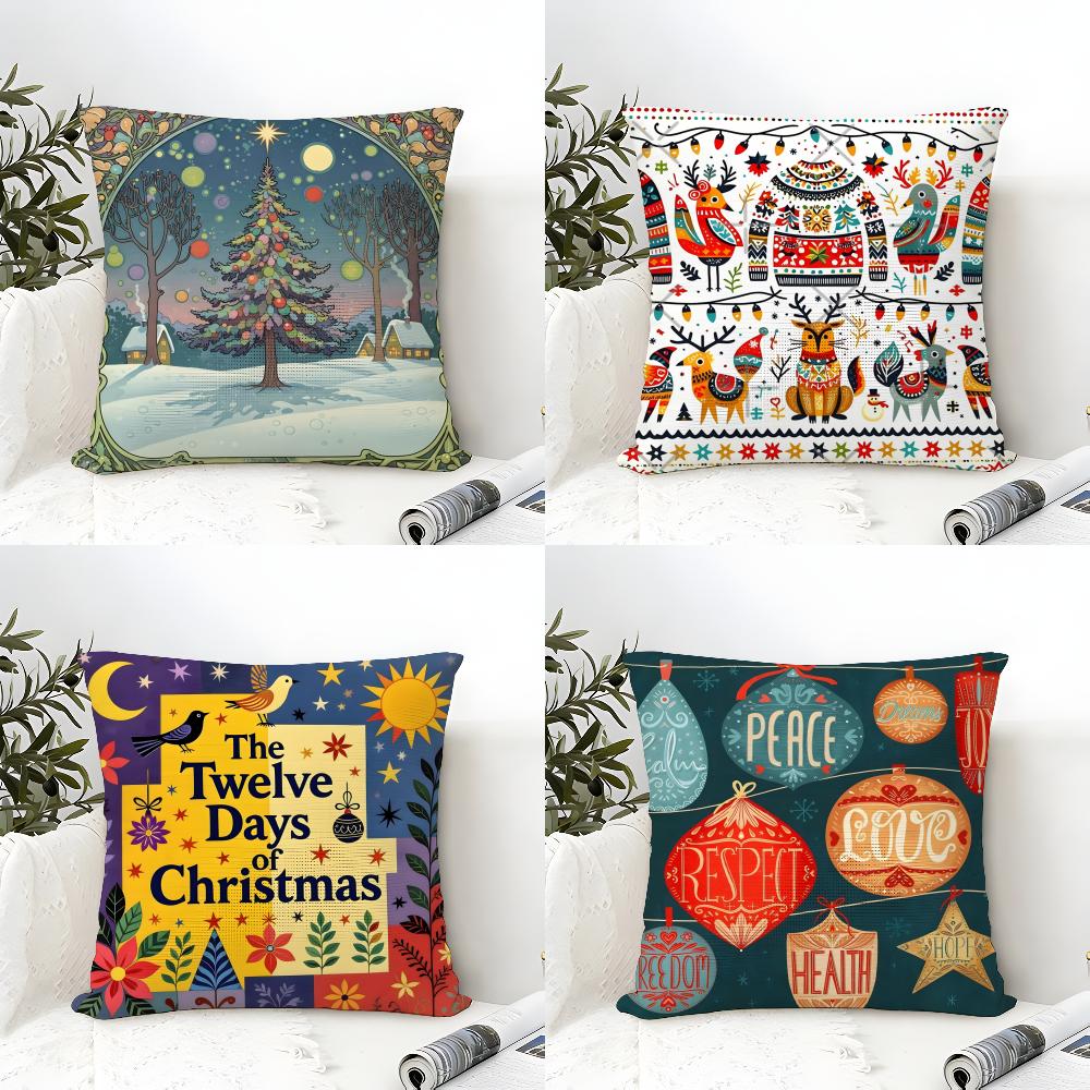 Impressionistic Illustration Color Patterns Pillow Case Home Living Room Decoration Linen Pillowcover Pillow Cases Cushion Cover