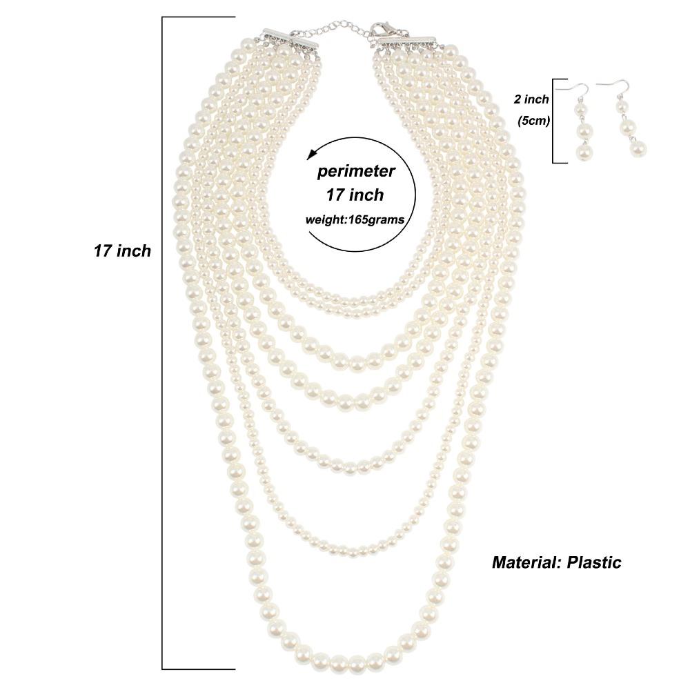 Simple Multi-layer Pearl Women's Necklace, Long Sweater Chain Jewelry